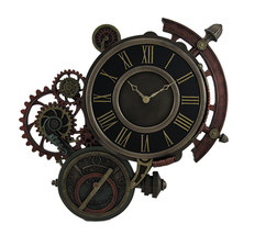 Scratch &amp; Dent Mechanical Steampunk Astrolabe Star Tracker Wall Clock 17... - $138.59
