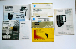 Assorted Flash Unit Manuals for 35mm Cameras Lot of 11 - £13.44 GBP