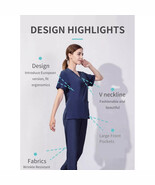 Blue Medical Scrubs Matching Shirt &amp; Pants Set Blue Scrubs Comfort Fit P... - $306.77 MXN+