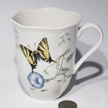 Lenox Swallowtail Butterfly Meadow Flower Scalloped Rim 4.25&quot; Mug 12 oz - £9.40 GBP