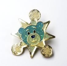 2009 Build A Bear Season Of Hugs Winter Hugs Lapel Pin Glitter Star Snowflakes - £15.01 GBP