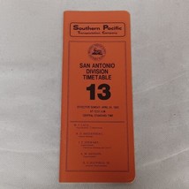 Southern Pacific Employee Timetable No 13 1983 San Antonio Division - $9.95