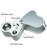 30x + 60x Dual JEWELER Magnify LOUPE 2 in 1 iLLuMinaTeD MAGNIFIER w/ LED... - $562.62 MXN