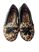 Me Too Karie Cow Hair Leather Leopard Print Cushion Insole Loafer Flats ... - £15.82 GBP