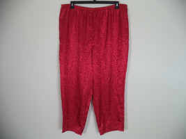 Women&#39;s Red Unbranded Damask Elastic/ Drawstring Casual Pant. 3XL. 100% ... - $17.82