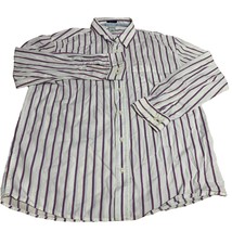Old Navy Mens Size L Button Down Shirt White Striped Long Sleeve Cotton ... - $251.82 MXN