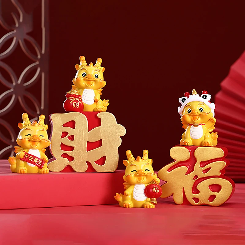 2024 Year Miniature Dragon Statue Resin Statue Chinese Zodiac Dragon Ornament - £10.65 GBP+