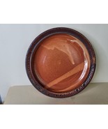 Studio Pottery Plate  Signed  Reds Oranges and Browns 8 Inches E - £19.49 GBP