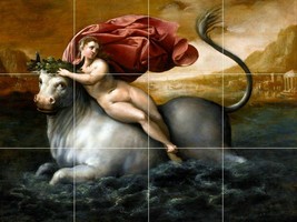 The rape of europa mythology ceramic tile mural backsplash medallion - £45.94 GBP+