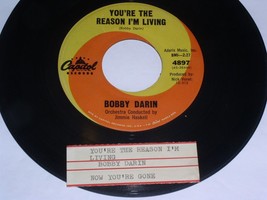 Bobby Darin You&#39;re The Reason I&#39;m Living Now You&#39;re Gone 45 Rpm Record Juke Box* - £10.32 GBP