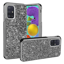 For Samsung A51 4G Deluxe Glitter Diamond Electroplated TPU Hybrid Case Cover BL - £6.83 GBP
