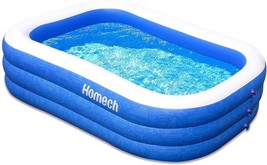 Homech Full-Sized Family Inflatable Lounge Swimming Pool - $883.86 MXN