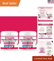 Truseb Topical Cleansing Wipes for Dogs, Cats &amp; Horses - 100 Count Aloe ... - $39.00