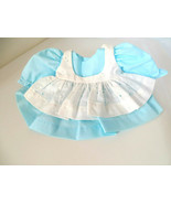 Blue Dress w/White Pinafore for a Medium Size Baby Doll - £11.74 GBP