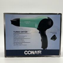 Conair Dryer 1875 Turbo Tourmaline Ceramic Ionic Technology Green NEW  I... - $19.79