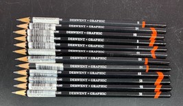 DERWENT GRAPHIC B-9B GRAPHITE PENCILS PROFESSIONAL Soft Sketch Lot of 12 - £11.64 GBP
