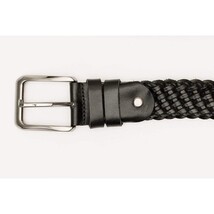 The Mclean Woven Black Leather Belt image 5