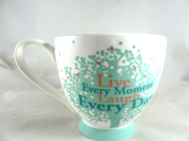 Portobello By Inspire Bone China Footed Mug Live Every Moment Laugh Every Day - £15.77 GBP