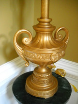 ++ BERMAN Vintage Table Lamp Greek Neo Classical Design Heavy Metal Gold... - $73.50