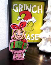 Dr Seuss How the Grinch Stole Christmas Cindy Lou Who Wooden Tabletop Si... - $23.75