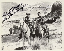 The Lone Ranger Signed Autograph 8x10 Rpt Photo Clayton Moore &amp; Jay Silverheels - £14.02 GBP