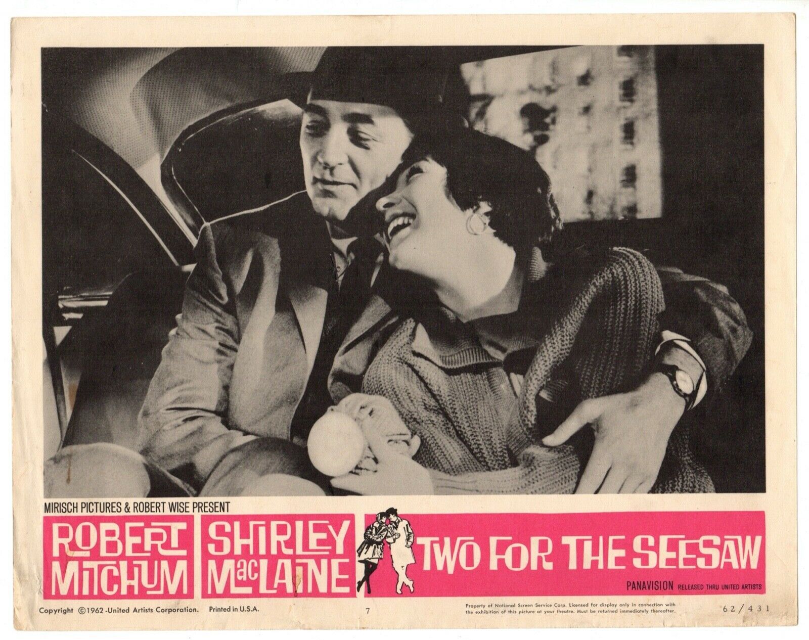 *Robert Wise&#39;s TWO FOR THE SEESAW (1962) Robert Mitchum &amp; Shirley MacLai... - $50.00