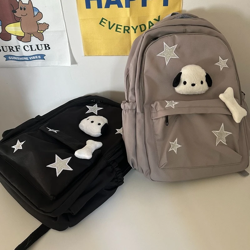 Kawaii Sanrio Pochacco Backpacks Girls Casual Backpack Large Capacity Light - £21.82 GBP