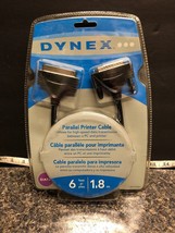 New Dynex  6&#39; Parallel Printer Cable, High Speed Between PC &amp; Printer DX-C101801 - £4.51 GBP