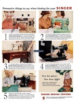 1958 Máquina De Coser Singer &#39;cosas Persuasivas...&#39; Anuncio Vintage... - £9.84 GBP