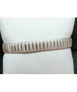 925 sterling silver DIAMOND CUT OMEGA bracelet 7.25 INCH  3/4 INCH WIDE - $1,245.33 MXN