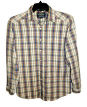 Panhandle Slim Rough Stock Plaid Shirt Men&#39;s Medium Pearl Snap Western Cowboy - £19.92 GBP