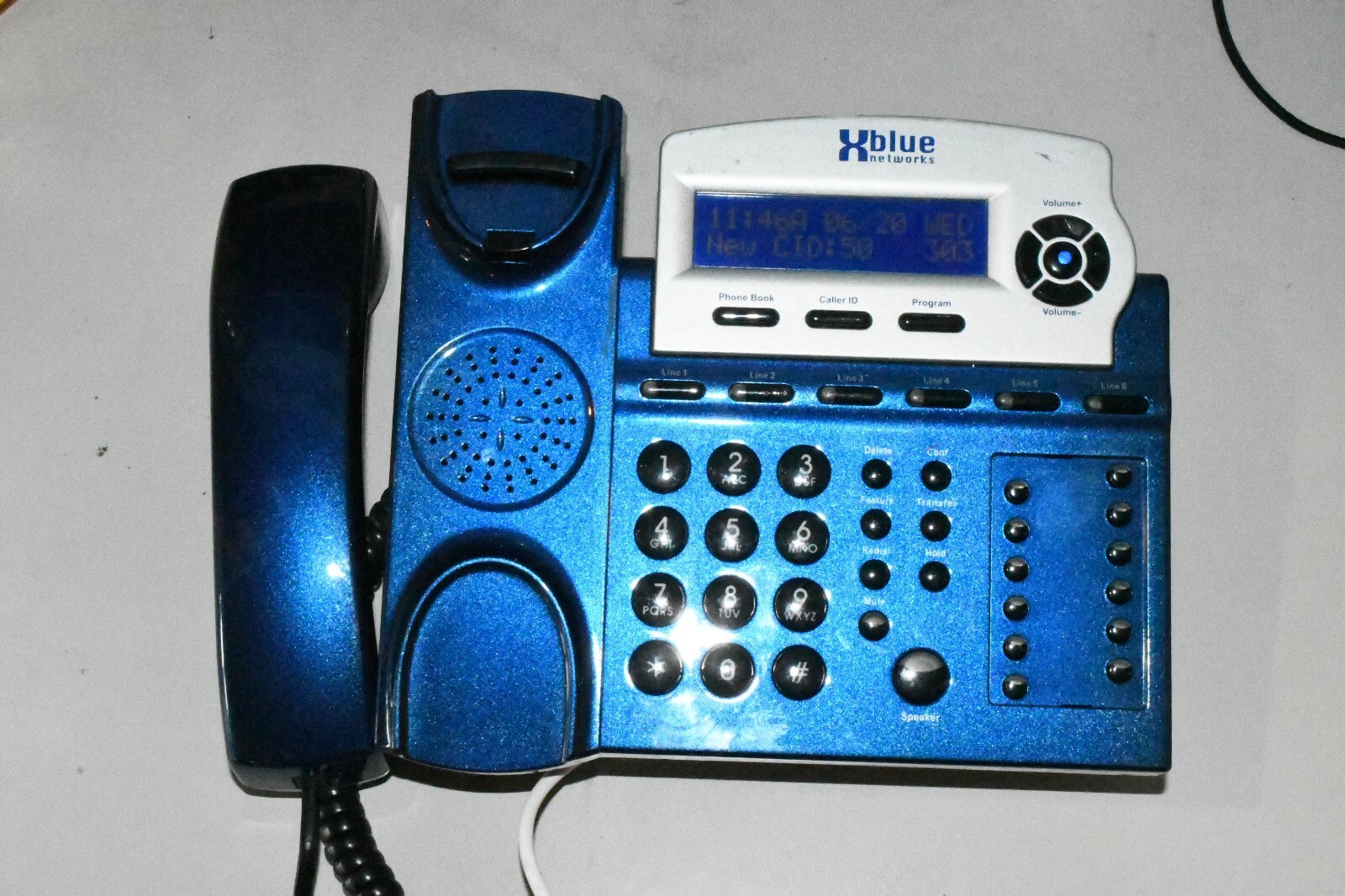Xblue NETWORKS X16DTE-XB 6-LINE BLUE DIGITAL DISPLAY SPEAKER PHONE 517C2A - $51.87
