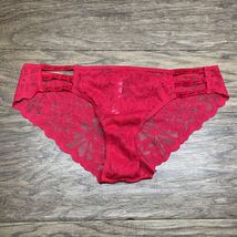 Victoria's Secret PINK Cheekster Red Panties Woman's Size L KG JD - $9.89