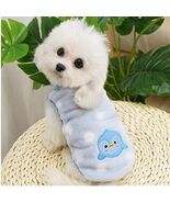 Blue Cloud Penguin Plush Pet Vest Fleece Dog Sweater Size XL Animal Clothes - $19.40