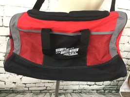 Large Duffle Bag Red Black Security And Safety Officers 18” X 10” X 9” - $11.88