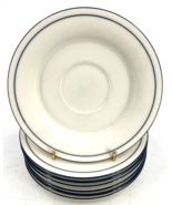 Lenox Chinastone For The Blue Patterns Lot of 7 Saucers Poppies On Blue  6 3/8" - $29.69