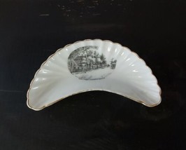 Rare Circa 1910 Crescent Souvenir Dish Main Street Stewartstown New Hampshire Nh - £37.08 GBP