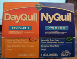 Vicks DayQuil &amp; NyQuil 24 LiquiCaps  Cold &amp; Flu Exp 11/2025+ - $10.45