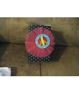 BEAUTIFUL BRAND NEW WOOD TEEN TEA LIGHT CANDLE HOLDER PEACE SIGN - €3,61 EUR