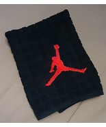 Embroidery Washcloth Towel Jumpman Jump Man Red Thread Black Towel - $168.15 MXN