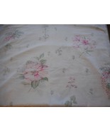 Vintage Wamsutta Floral cottage chic floral sheet flat twin Pink Green W... - $15.60