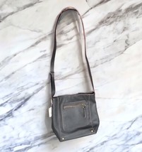 a.n.a A New Approach Black Faux Leather Crossbody Purse Shoulder Bag Veg... - $29.52