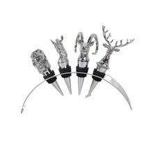 Luxury Animal-Themed Wine Stopper Collection with Display Stand  Chrome... - $1,829.98 MXN