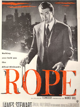 1948 Original Esquire Art RARE Advertisement ROPE Alfred Hitchcock Jimmy Stewart - £6.05 GBP