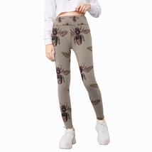 Girls Printed Leggings Black Wasp on Gray Sizes S-4X Available! - $26.99