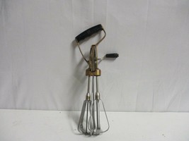 Vintage Egg Beater Hand Crank Mixer Black Mid Century Retro 40-50s - £19.46 GBP