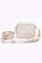 Metallic Embossed Faux Leather Camera Bag - Stylish &amp; Durable Crossbody ... - $25.75