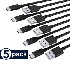 5X 6Ft Usb C Type-C Cable Fast Charger Type C 3.1 Data Sync Charging Cable Cord - £11.98 GBP