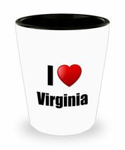 Virginia Shot Glass I Love State Lover Pride Funny Gift Idea For Liquor Lover Al - £10.07 GBP