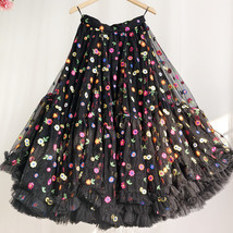 A-line Layered Tulle Skirt Holiday Outfit Women Plus Size Puffy Tutu Skirts image 13